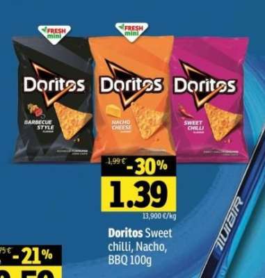 Doritos Sweet chilli, Nacho, BBQ 100g
