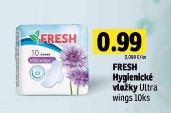 FRESH Hygienické vložky Ultra wings 10ks