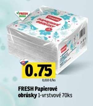 FRESH Papierové obrúsky
