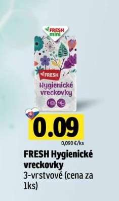 FRESH Hygienické vreckovky