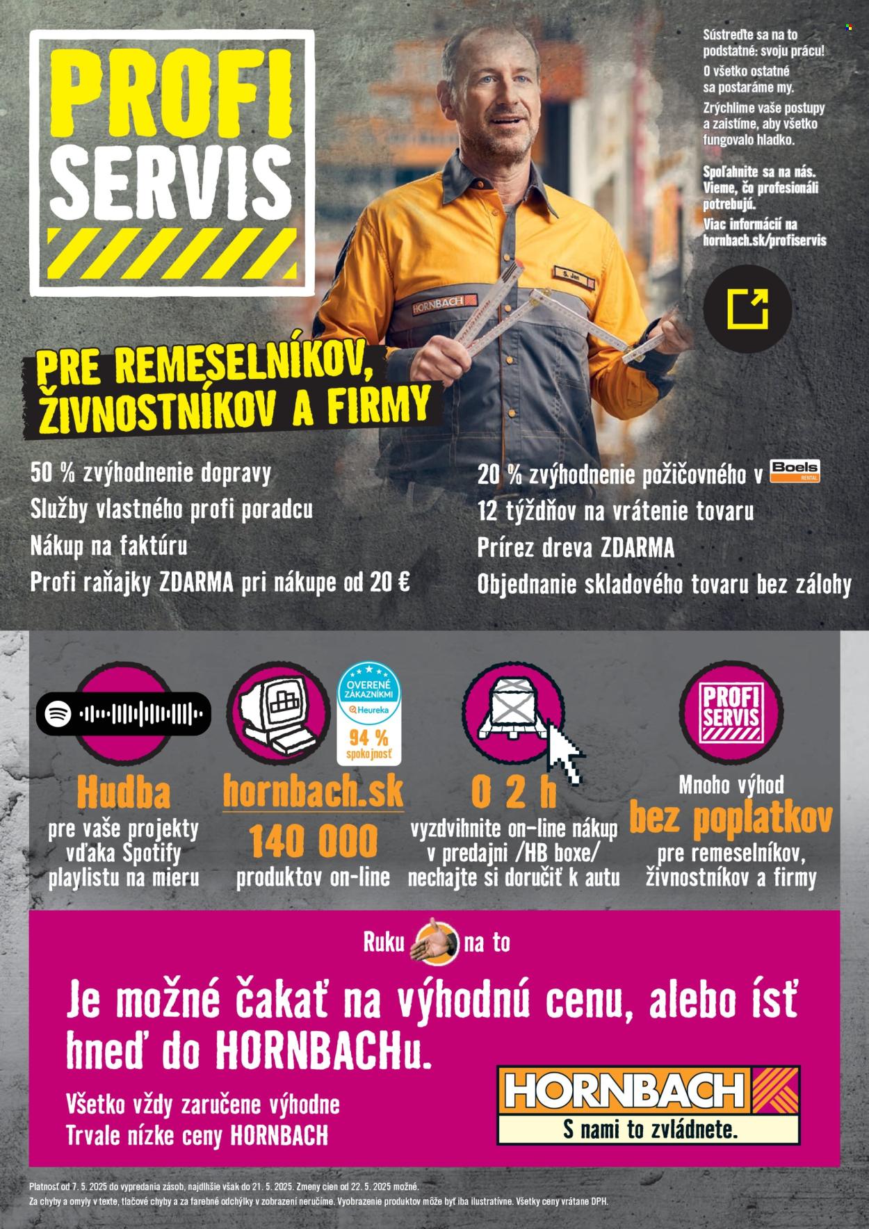 Leták Hornbach - 7.5.2025 - 21.5.2025. Strana 1