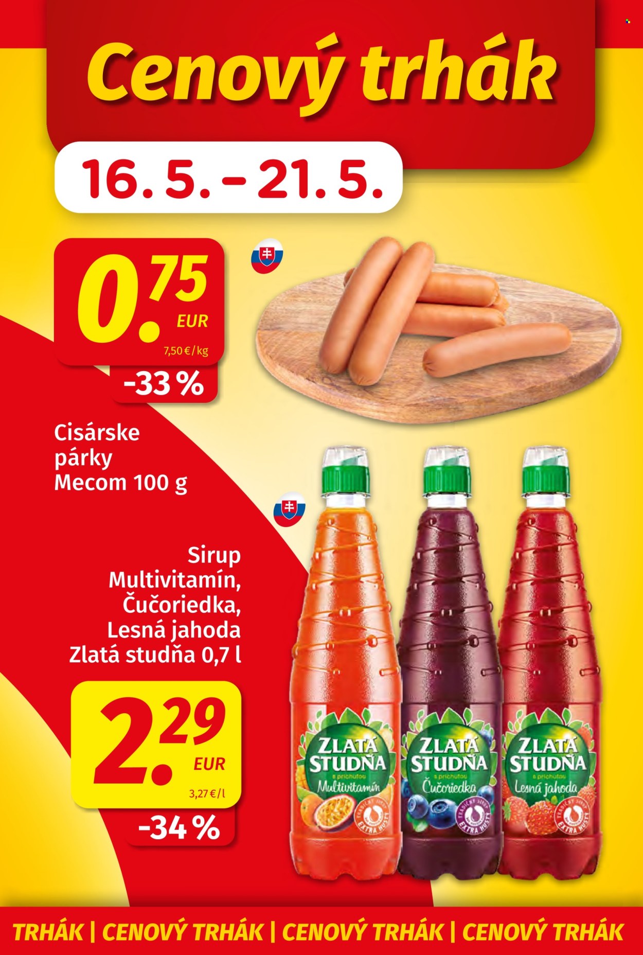 Leták Potraviny KORUNA - 9.5.2025 - 21.5.2025. Strana 1