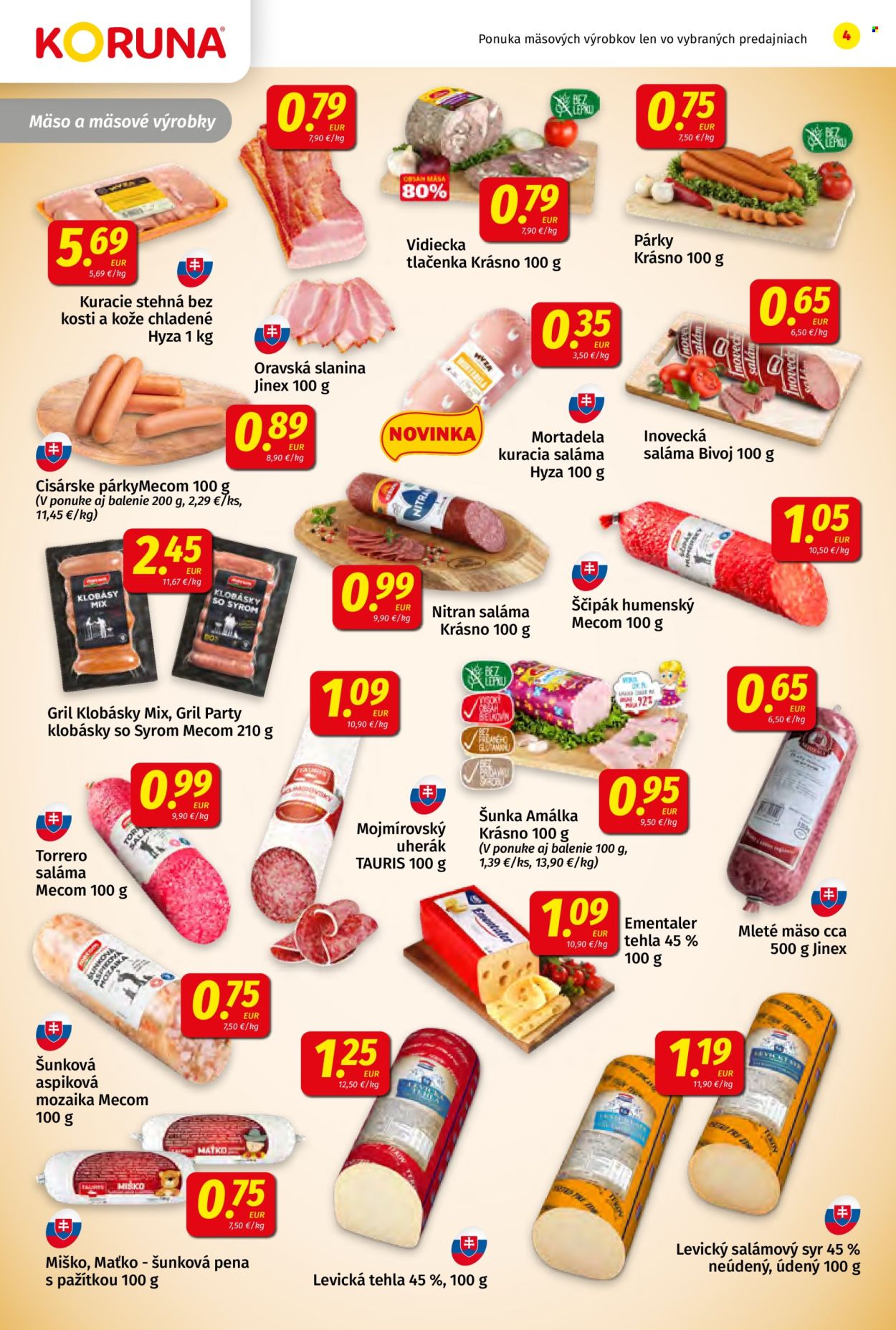 Leták Potraviny KORUNA - 9.5.2025 - 21.5.2025. Strana 1