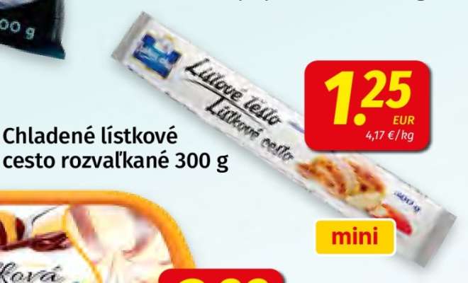 Chladené lístkové cesto rozvaľkané 300 g