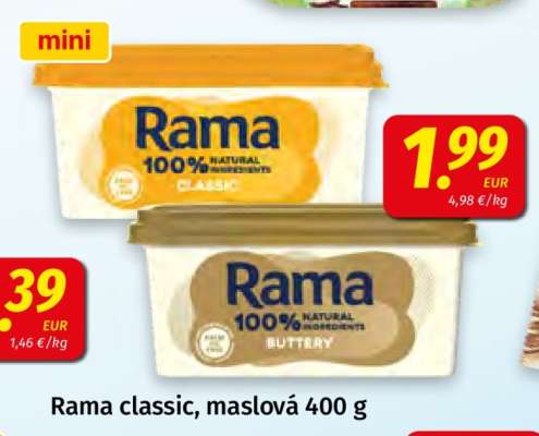 Rama classic, maslová 400 g