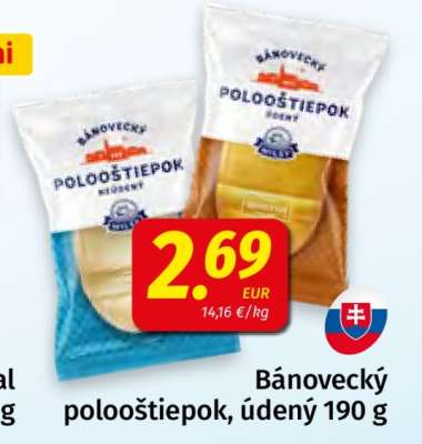 Bánovecký pološtiepok, údený 190 g