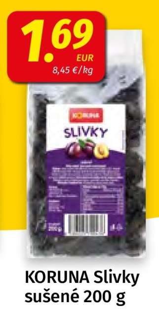 KORUNA Slivky sušené 200 g