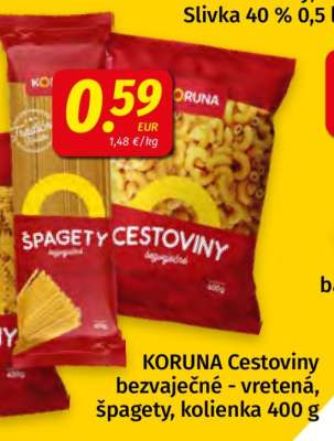 KORUNA Cestoviny