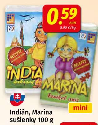 Indián, Marina sušienky 100 g