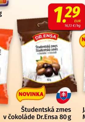 Študentská zmes v čokoláde Dr.Ensa 80g