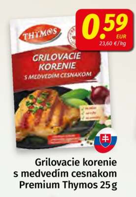 Grilovacie korenie s medvedím cesnakom Premium Thymos 25g