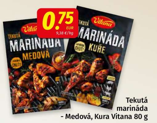Tekutá marináda - Medová, Kura Vitana 80 g