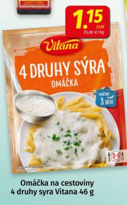 Omáčka na cestoviny 4 druhy syra Vitana 46 g