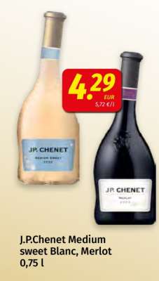 J.P. Chenet Medium sweet Blanc, Merlot