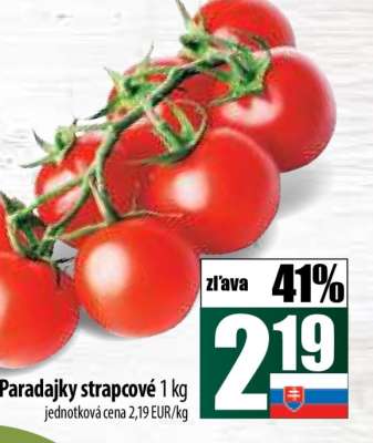 Paradajky strapcové 1 kg