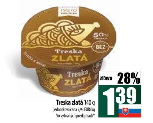 Treska zlatá 140 g