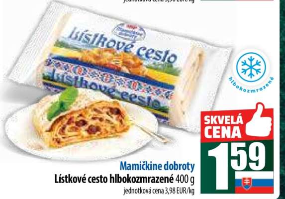 Mamičikine dobroty Lístkové cesto hlbokozmrazené