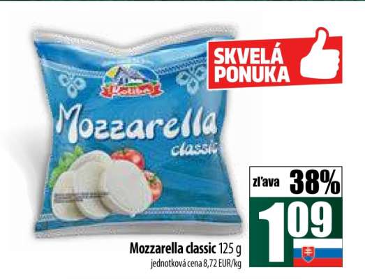 Mozzarella classic 125 g