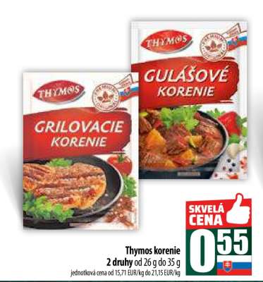 Thymos korenie