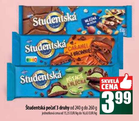 Študentská pečať 3 druhy