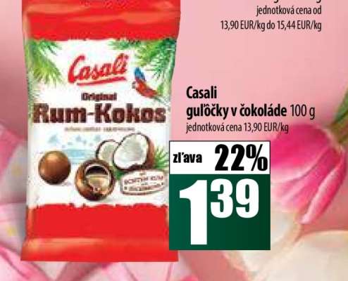 Casali guľôčky v čokoláde 100 g