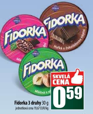 Fidorka 3 druhy