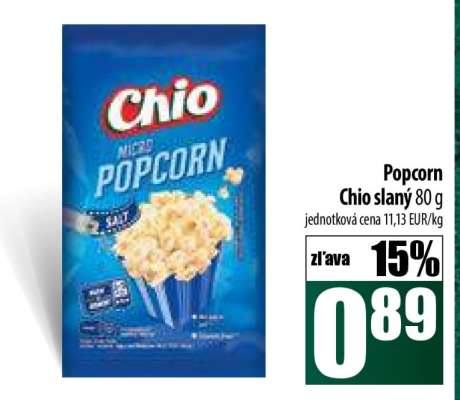 Popcorn Chio slaný 80 g