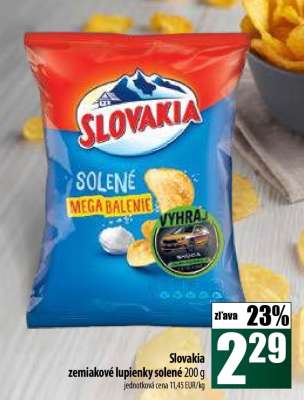 Slovakia zemiakové lupienky solené 200 g
