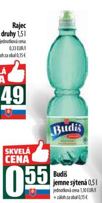 Budiš jemne sýtená 0,5 l