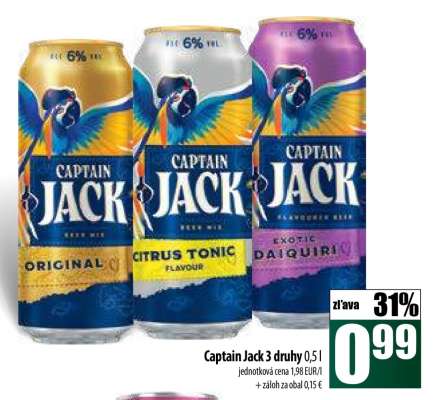 Captain Jack 3 druhy 0,5 l