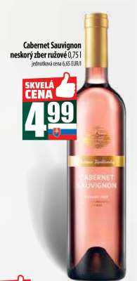 Cabernet Sauvignon neskorý zber ružové 0,75 l