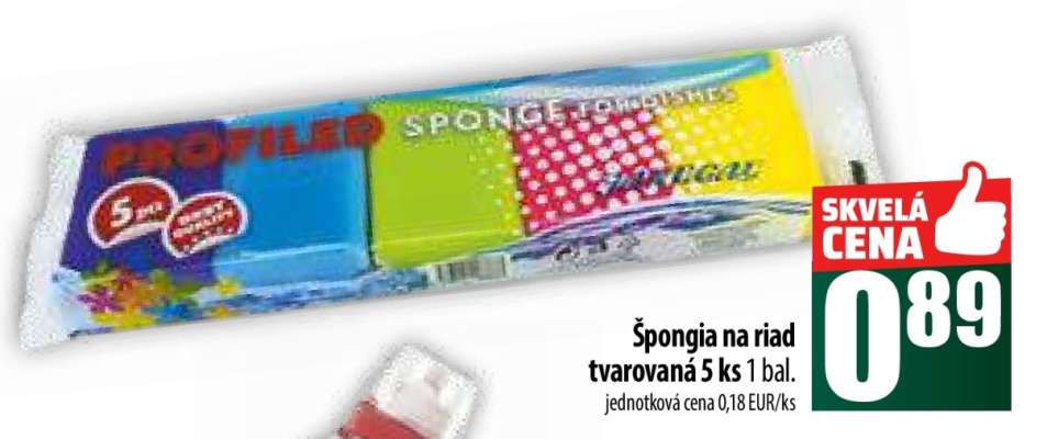 Špongia na riad tvarovaná 5 ks