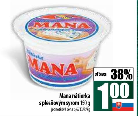 Mana nátierka s plesňovým syrom
