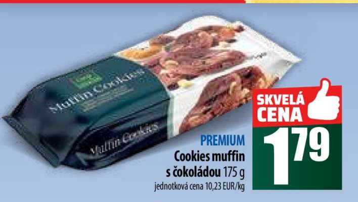 Cookies muffin s čokoládou