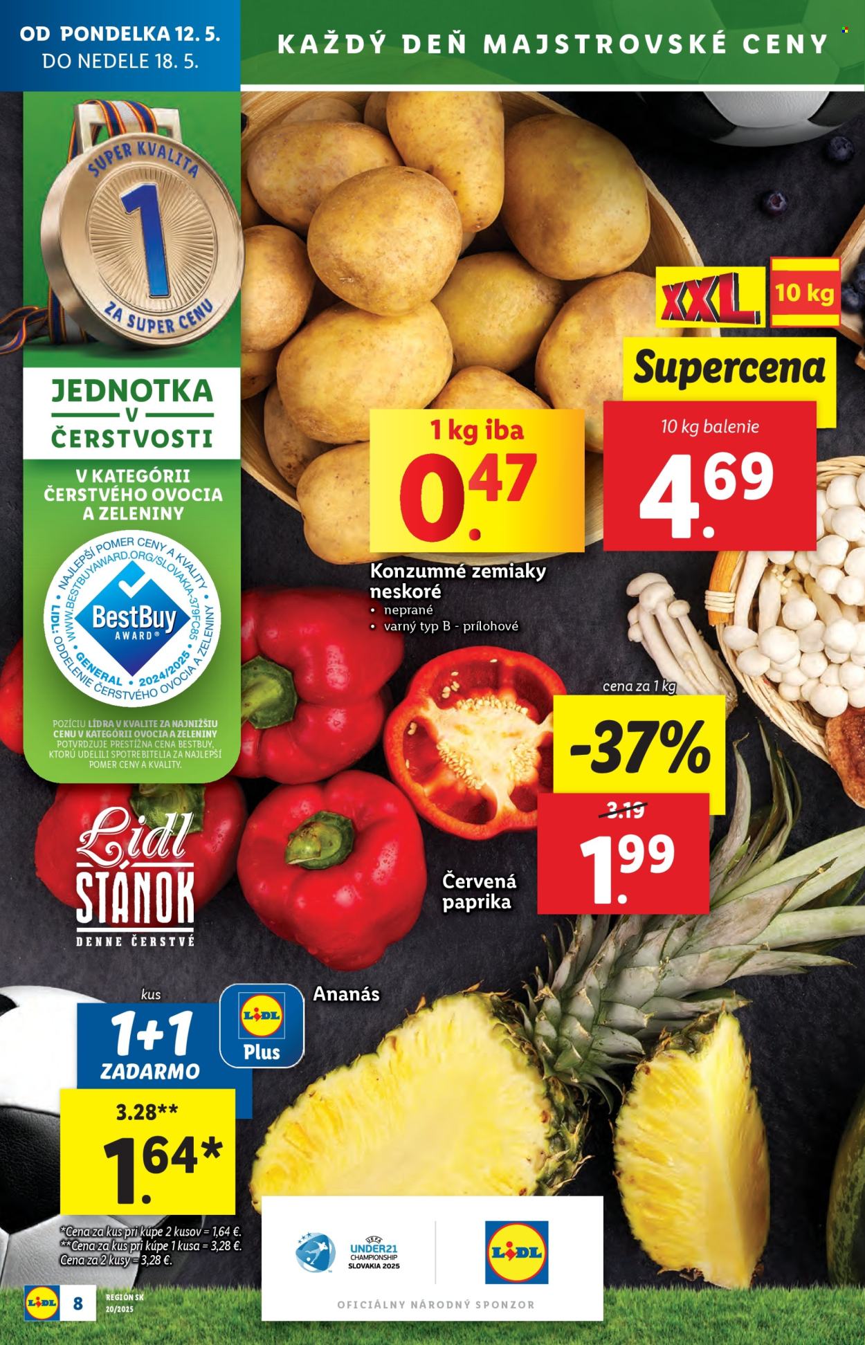 Leták Lidl - 12.5.2025 - 18.5.2025. Strana 1