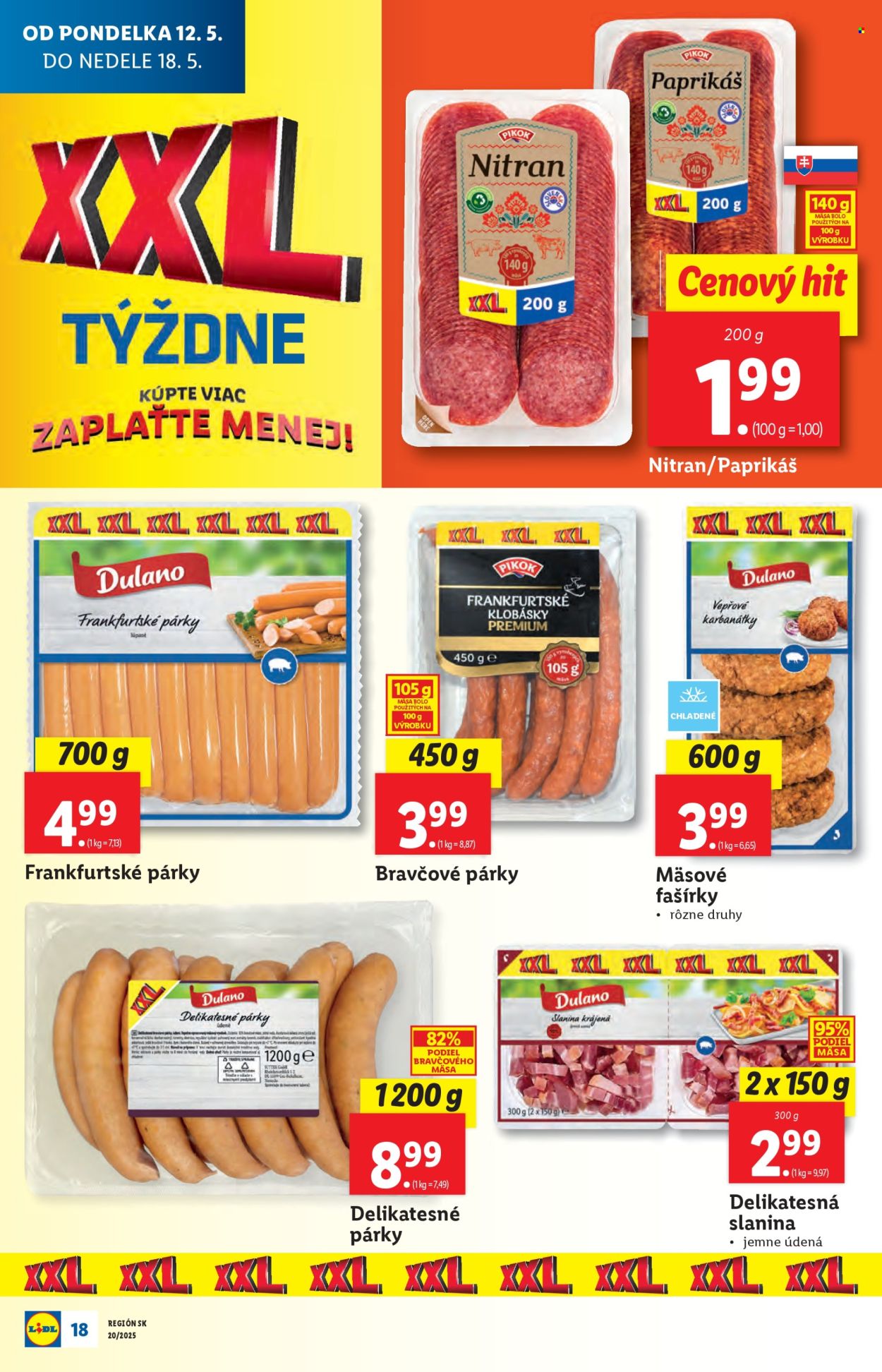 Leták Lidl - 12.5.2025 - 18.5.2025. Strana 1