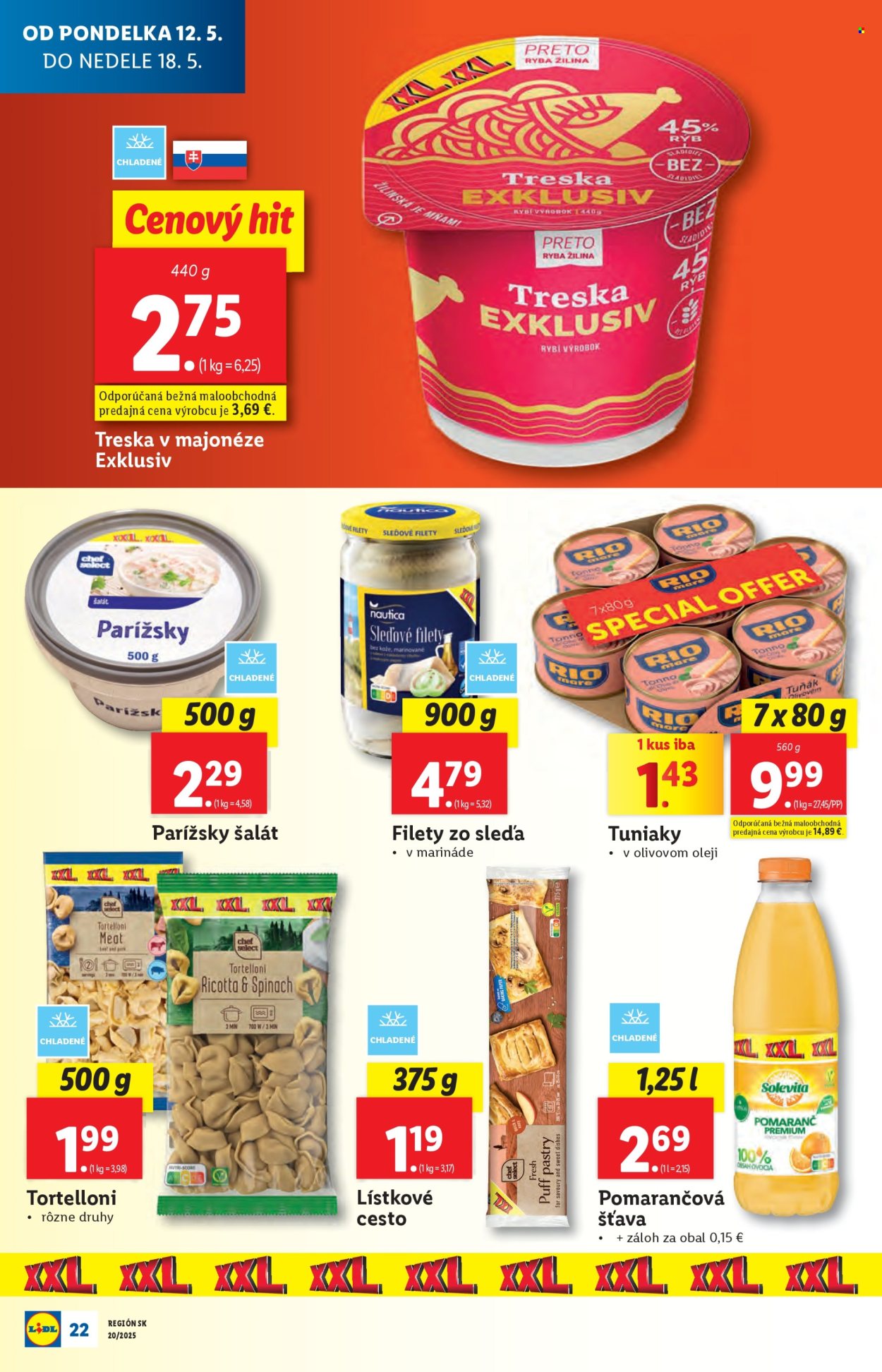 Leták Lidl - 12.5.2025 - 18.5.2025. Strana 1