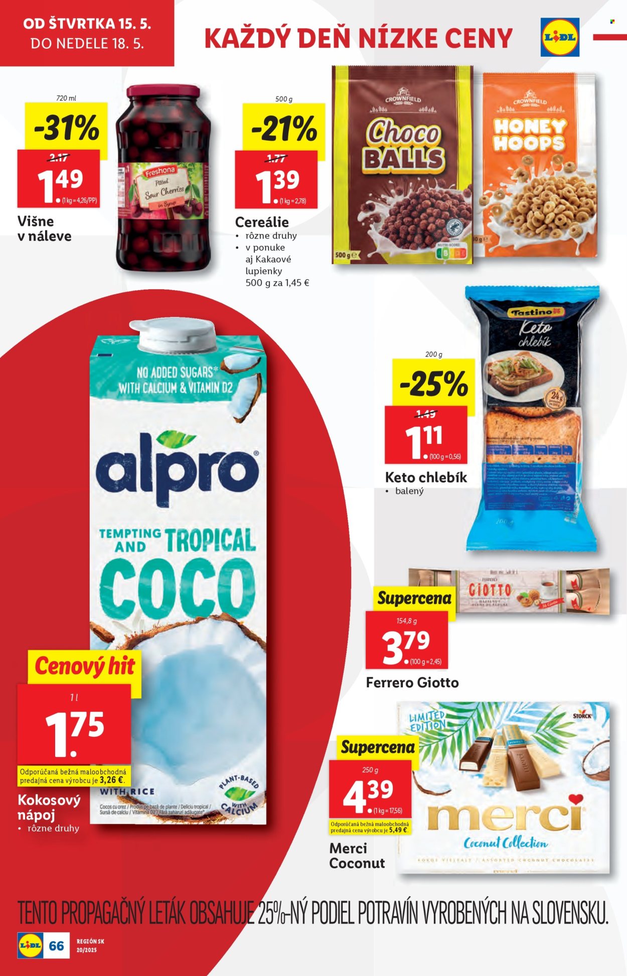 Leták Lidl - 12.5.2025 - 18.5.2025. Strana 1