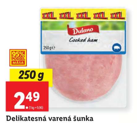 Delikatesná varená šunka