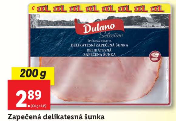 Zapečená delikatesná šunka