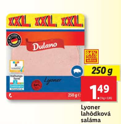 Lyoner lahôdková saláma