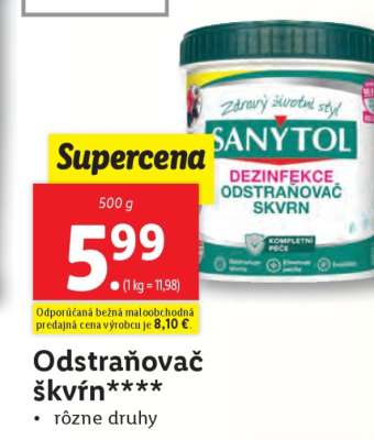 Odstraňovač škvŕn