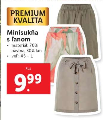 Minisukňa s ľanom
