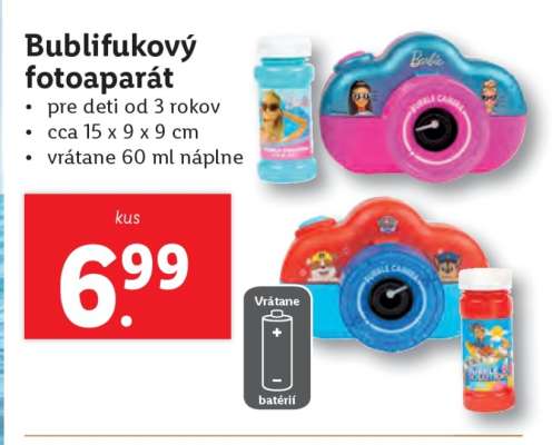 Bublifukový fotoaparát