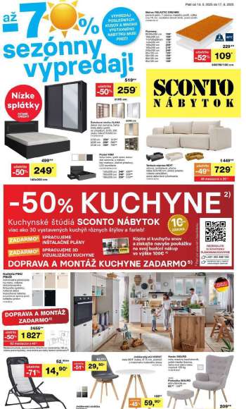 Leták Sconto nábytok - 14.5.2025 - 17.6.2025.