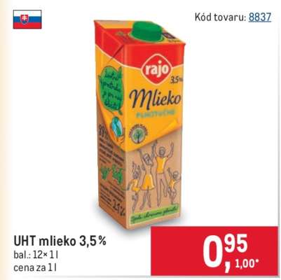 UHT mlieko 3,5 %