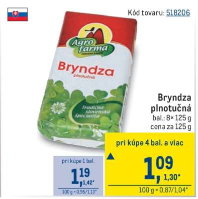 Bryndza plnotučná