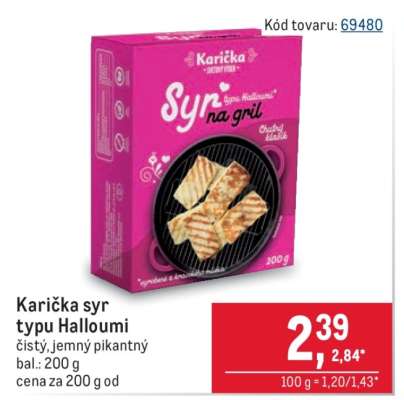 Karička Syr typu Halloumi