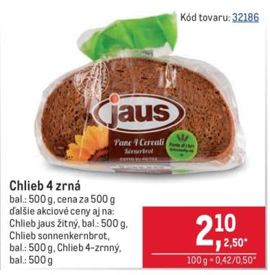 Chlieb 4 zrná