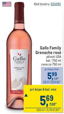 Gallo Family Grenache rosé